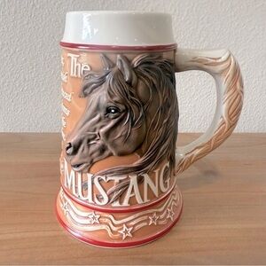 💙Vintage Avon 2001 collectible American Animal Stein “Mustang” with box